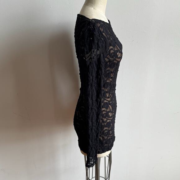 ANNE FONTAINE Castille Stretch Black Lace Top - Picture 3 of 11